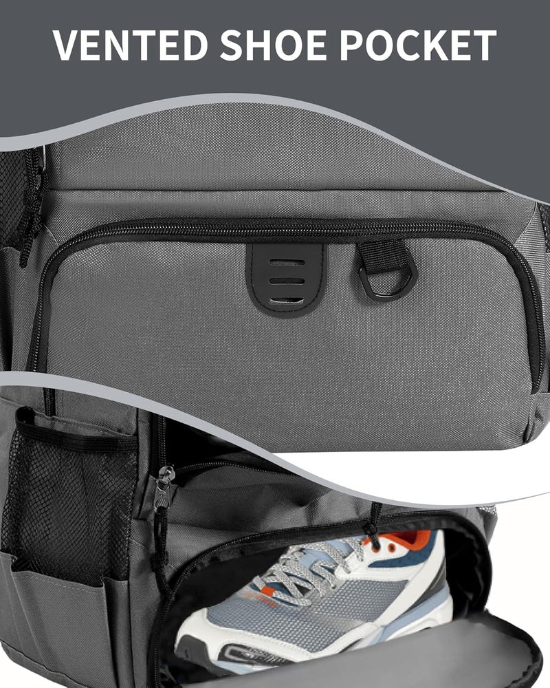 TRAILKICKER Basketball Bag Backpack for Men Women with Ball & Shoes Compartment 30L Capacity Lightweight Breathable Boys Girls Soccer Ball Bag Backpack Fit Volleyball Football Sports Travel School Gym - Image 4